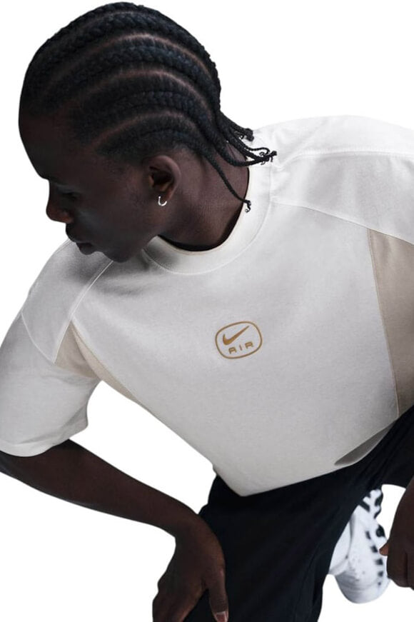 Air t-shirt ample - White + Light Orewood Brown