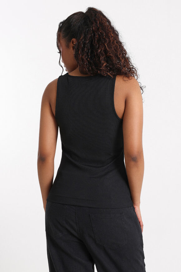 Ribbed tank top - Black