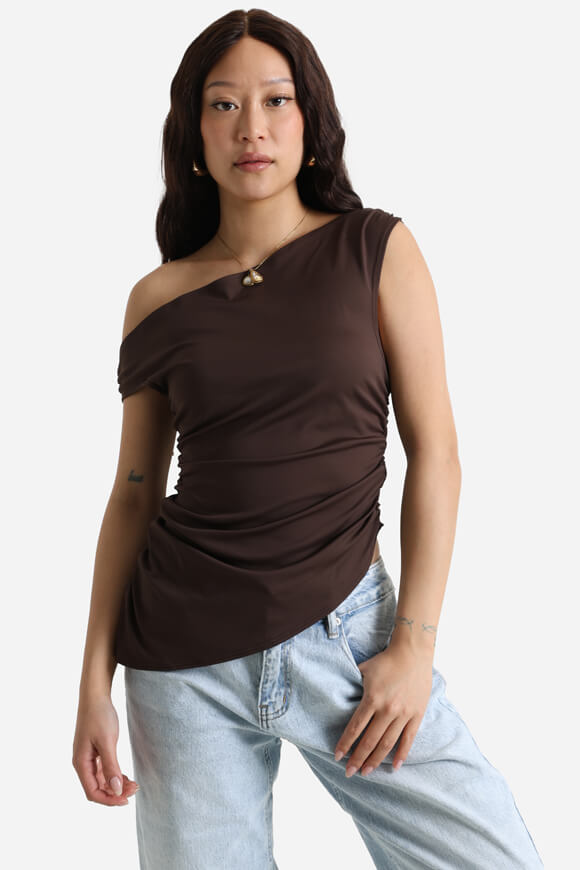 Top monospalla - Marrone