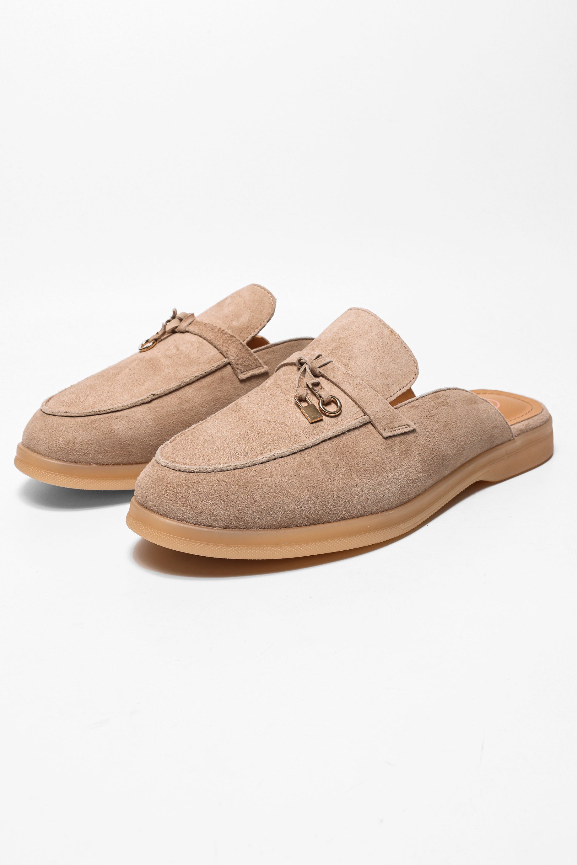 Wildleder Mules - Cappuccino