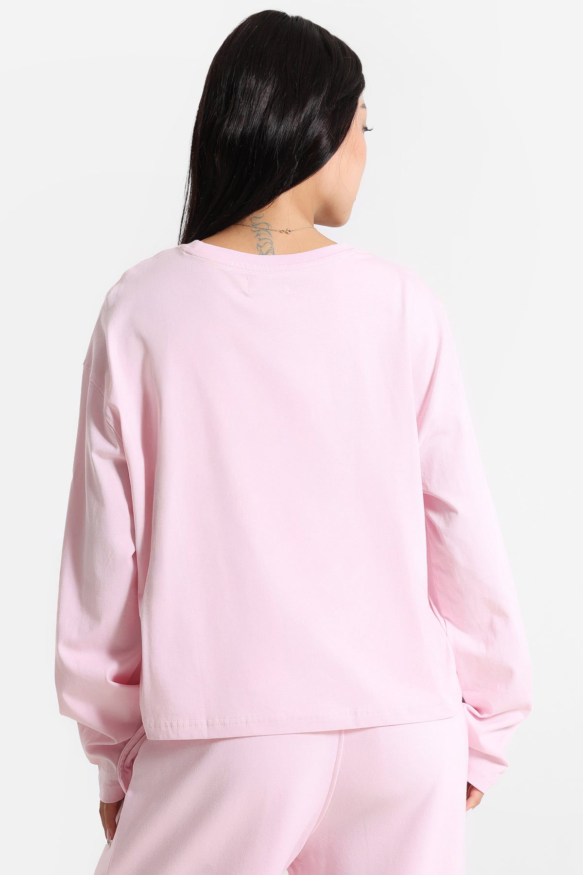 Oversize Langarmshirt - Rosa