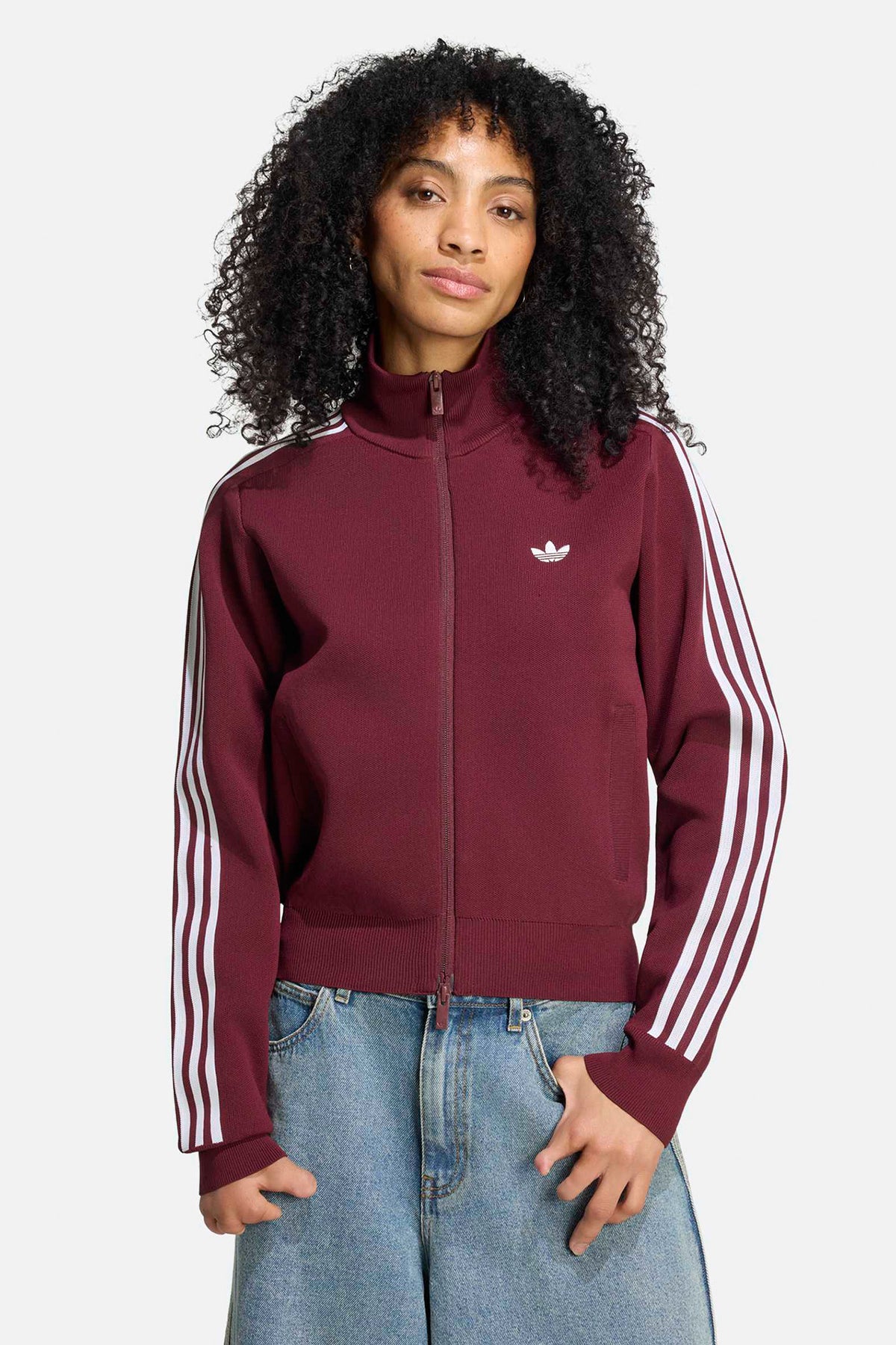 Adilenium Strick-Trainingsjacke - Maroon