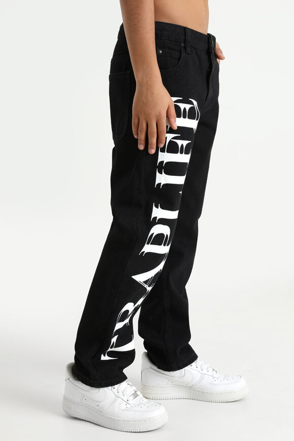 Jeans a taglio dritto - Nero + Bianco