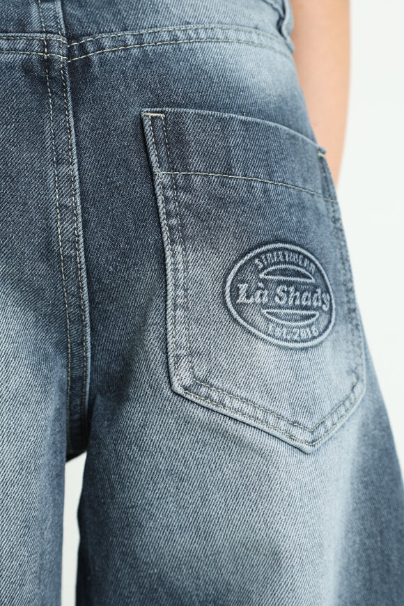 Baggy Fit Jeans - Grau Blau