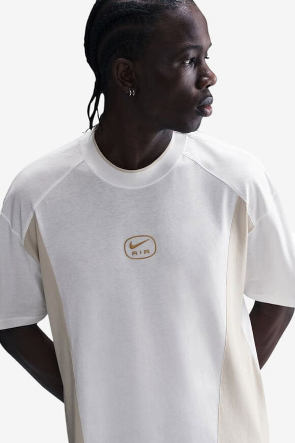 Air t-shirt ample - White + Light Orewood Brown