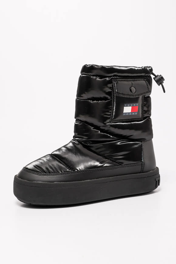 Winter Feminine quilted snow ankle boots - Black