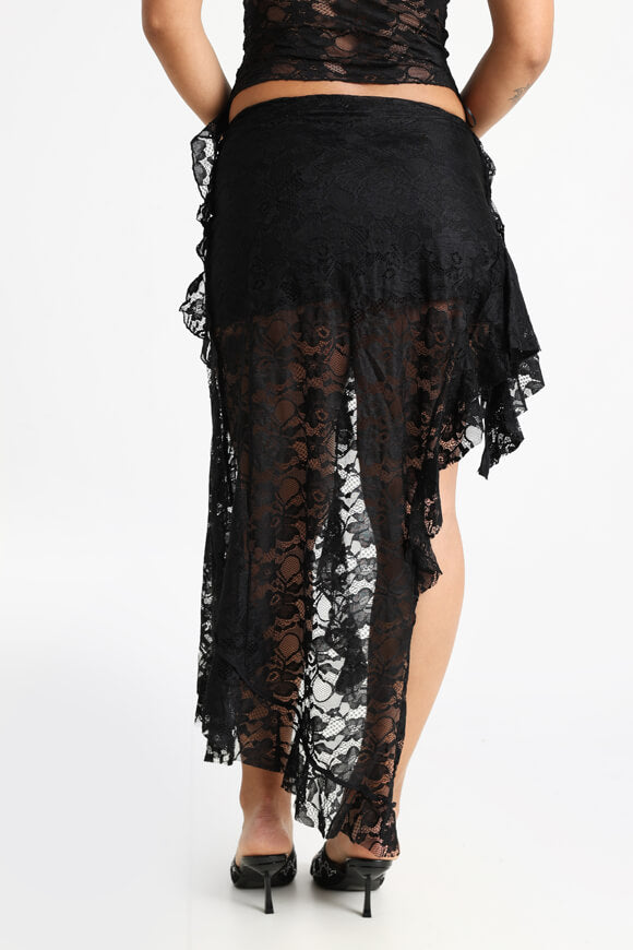 Spitzenrock - Schwarz