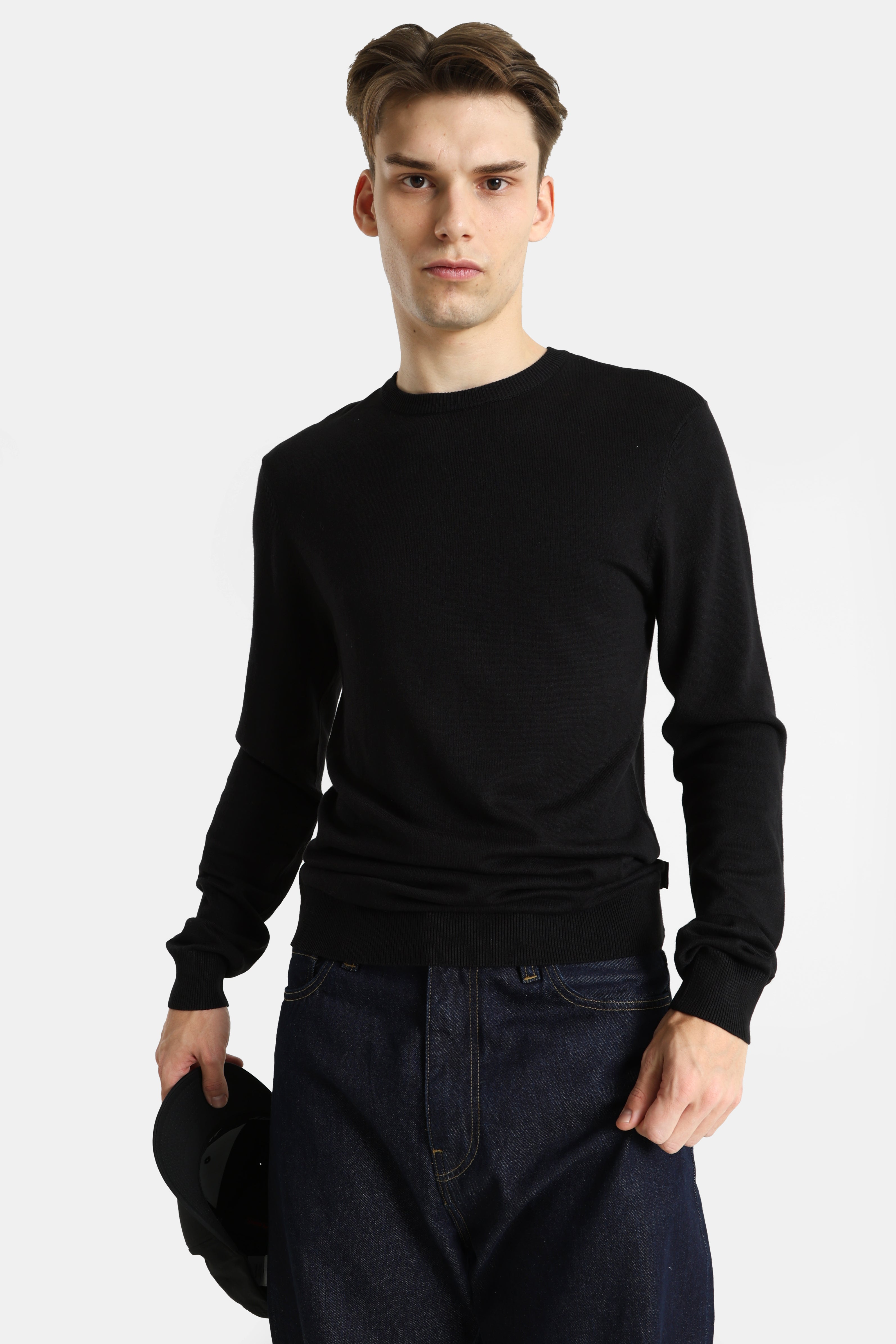 BHDAN pull en tricot fin - Black