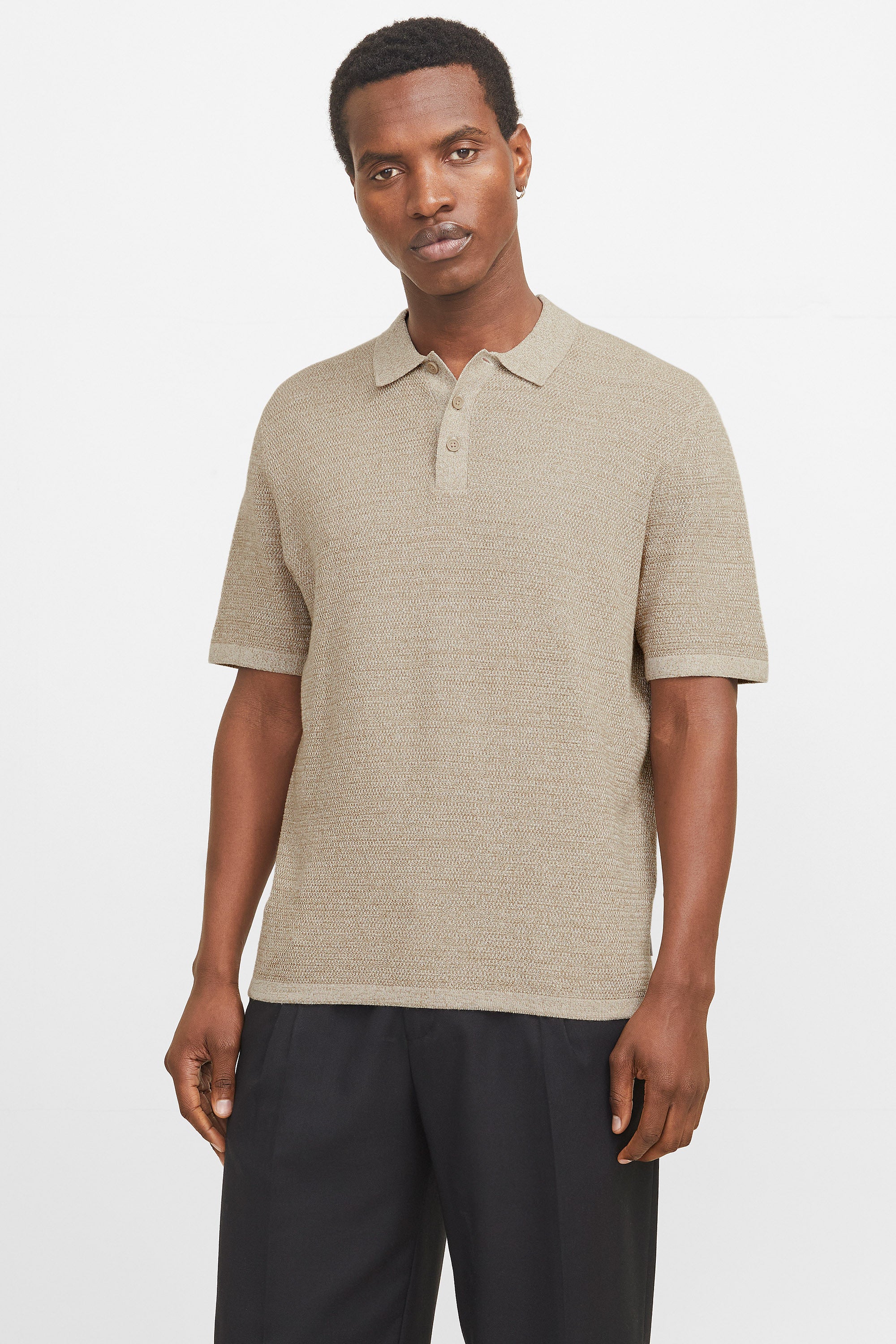 JJEGEORGE polo en tricot - Coriander
