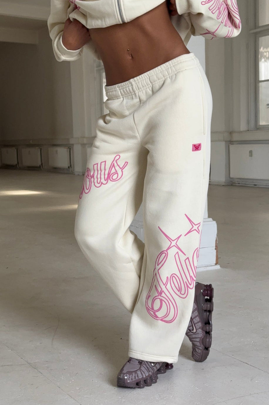 Star sweatpants - Cream
