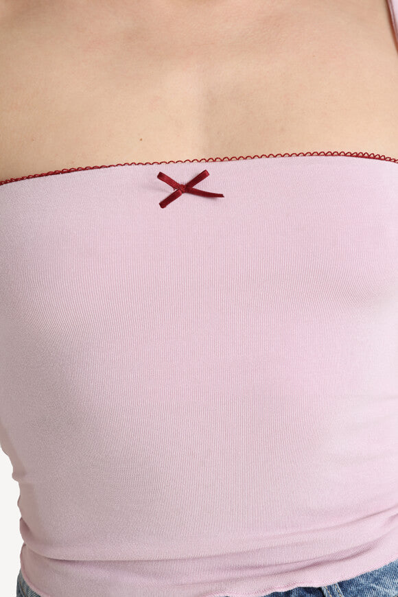 Crop Trägertop - Altrosa