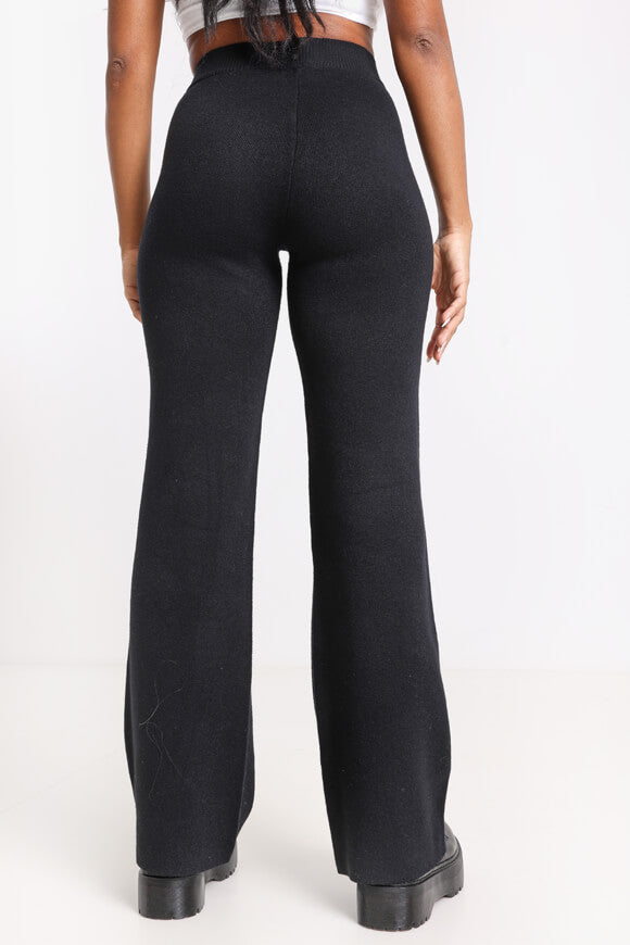 Wide Leg pantalon en tricot - Noir