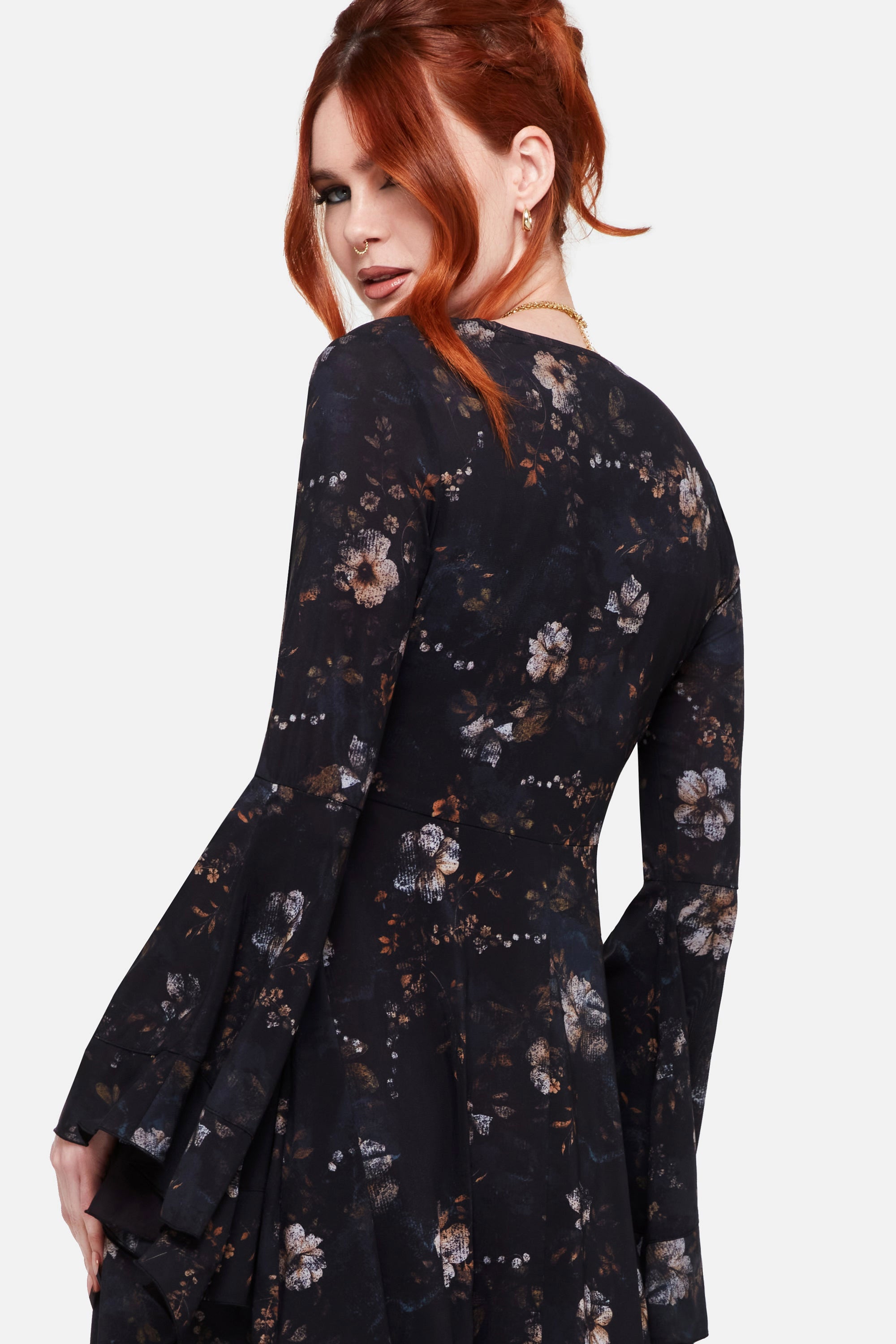 Autumna's Night Midikleid - Black