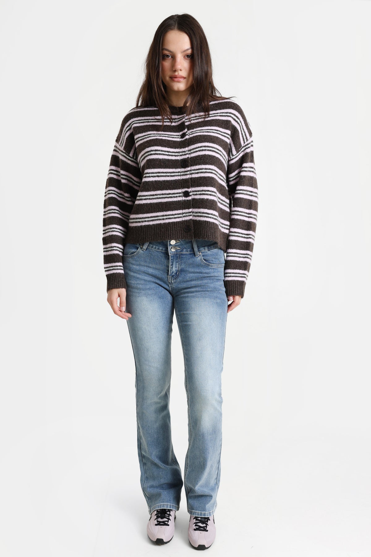 Cardigan - Braun + Rosa
