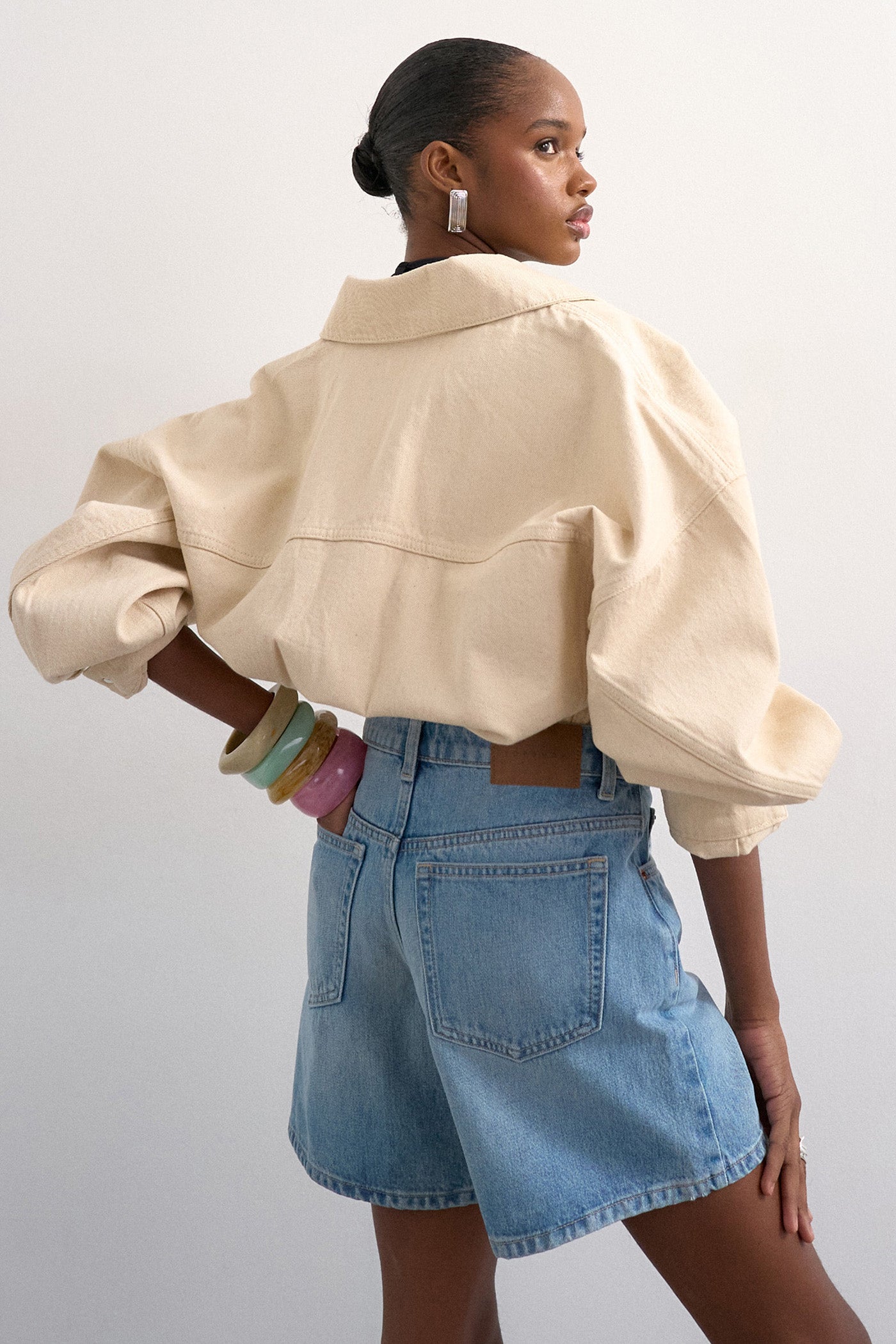 TSVIGGA Jeansshorts - Bleached Sand