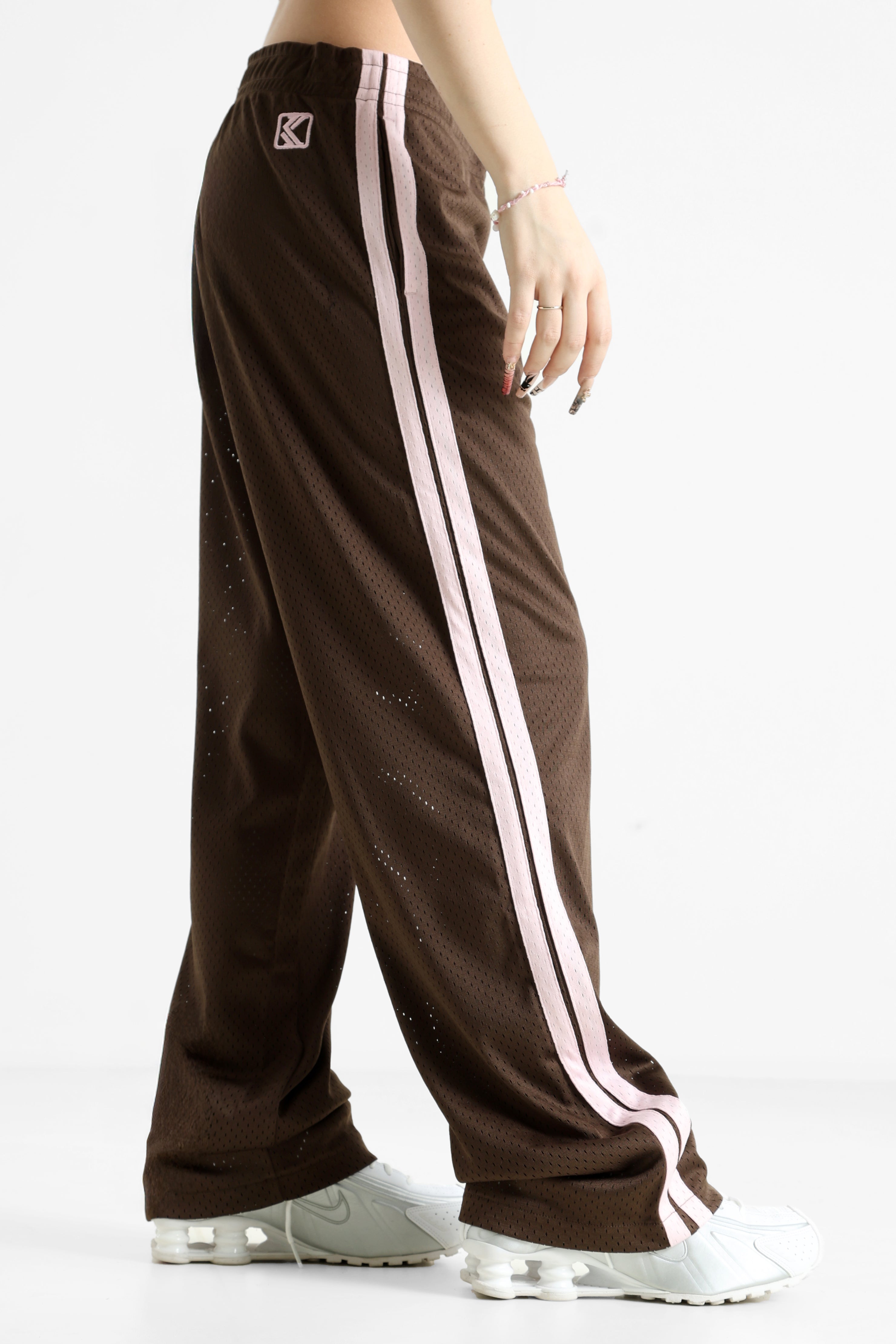 Pantaloni da tuta in mesh - Dark Brown