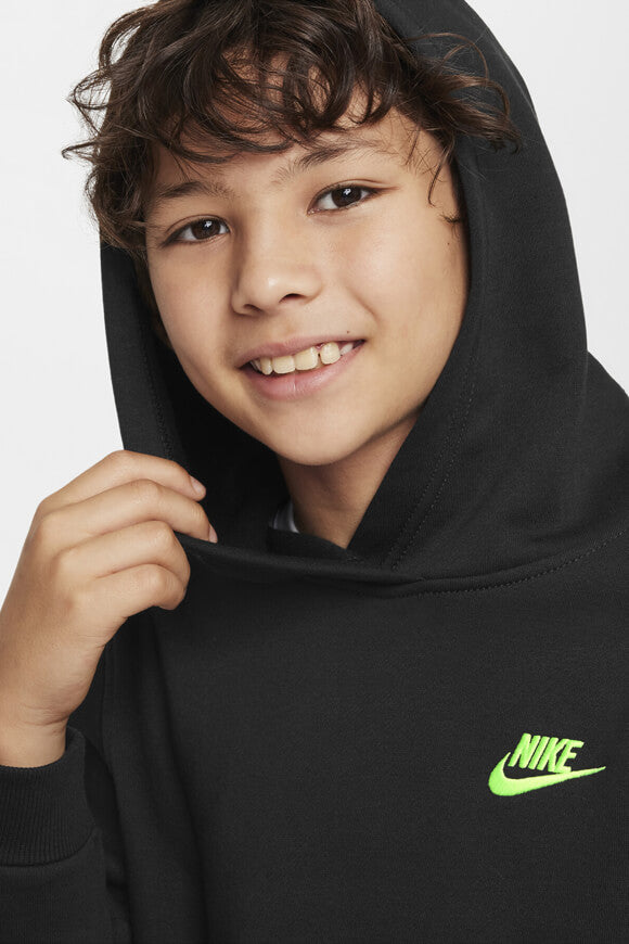 Club Fleece Kapuzensweatshirt - Black + Yellow