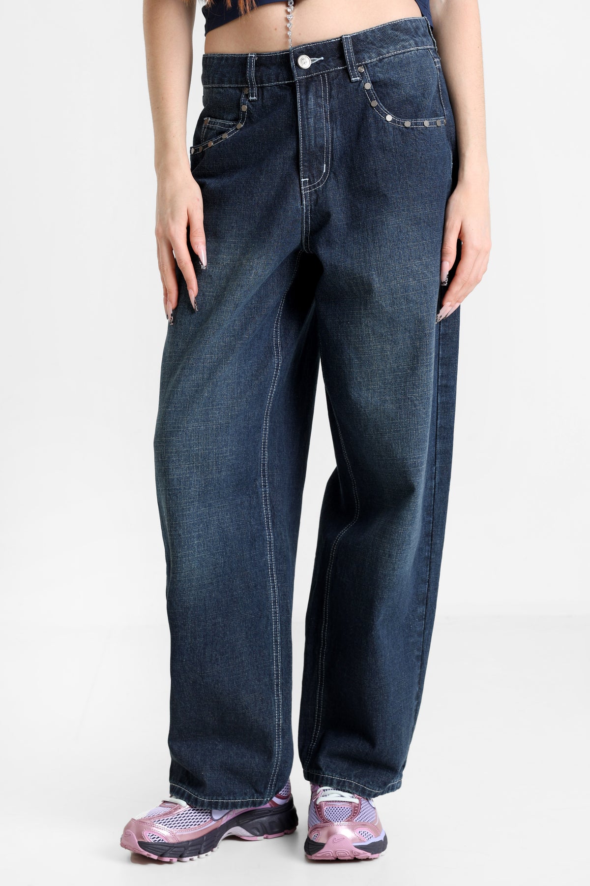 Jeans a vestibilità baggy - Bleu foncé