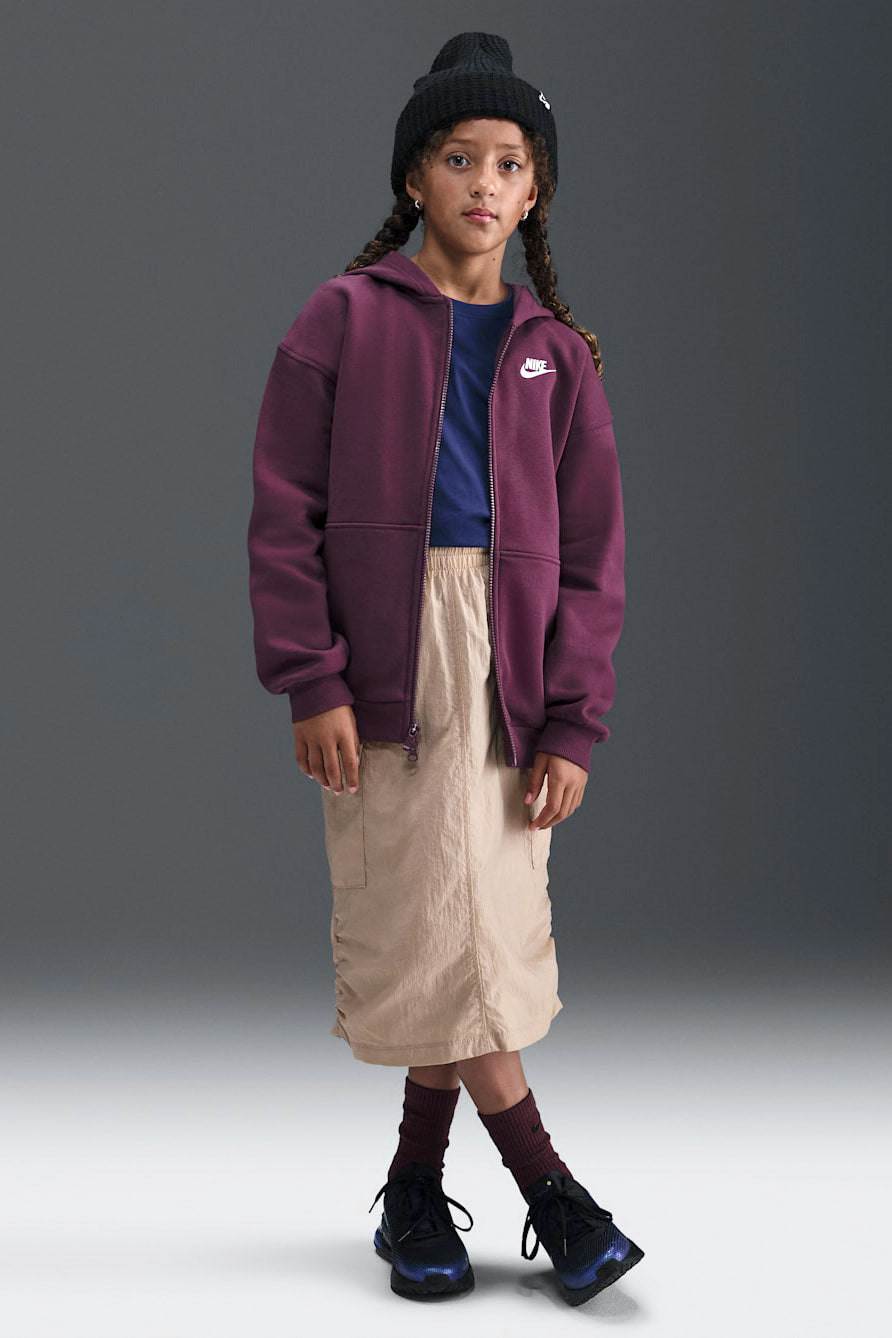 Sportswear Club Fleece sweat zippé à capuchon - Bordeaux