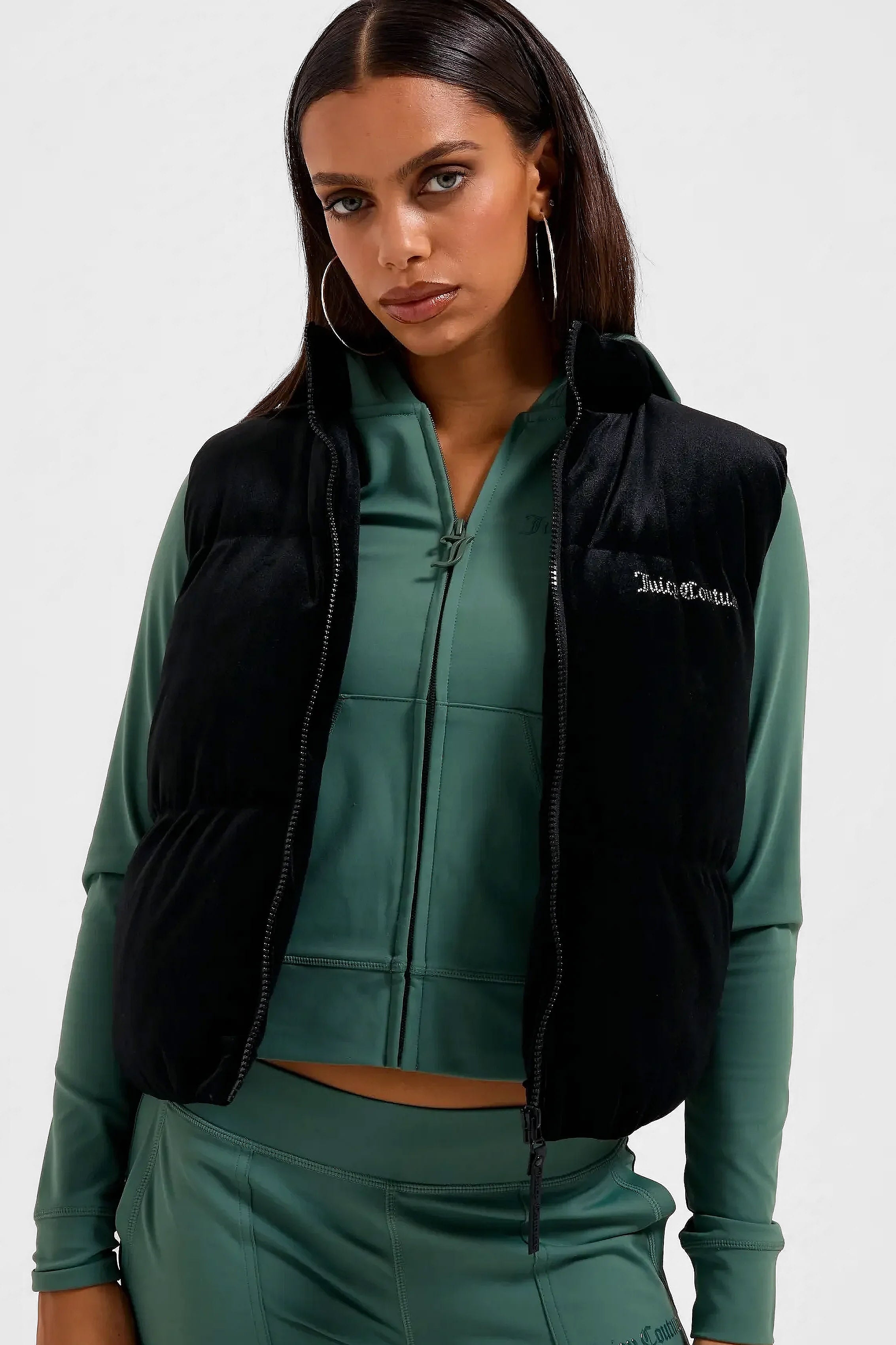 Gilet tampon en velours - Black