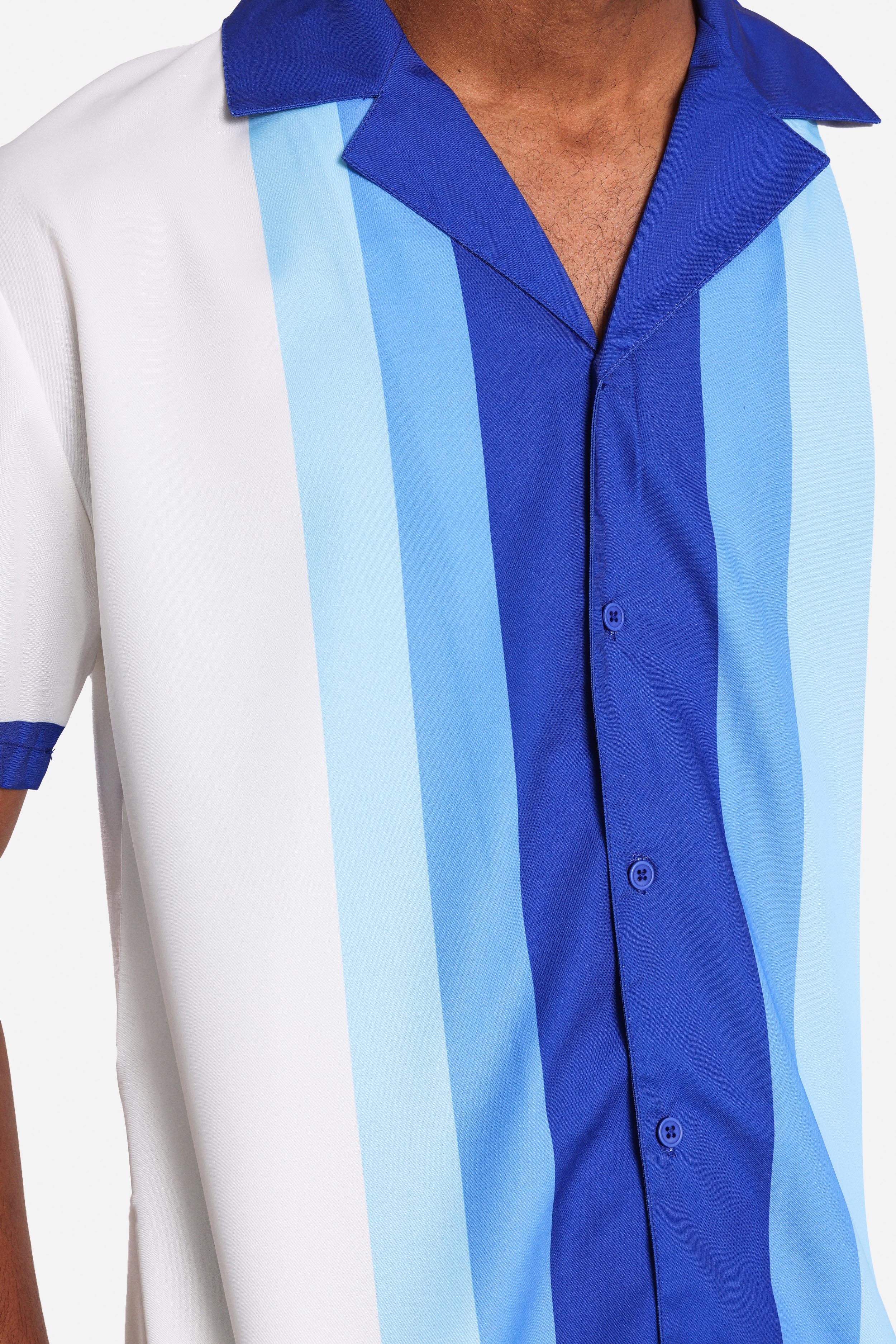 Chemise - Offwhite + Blue