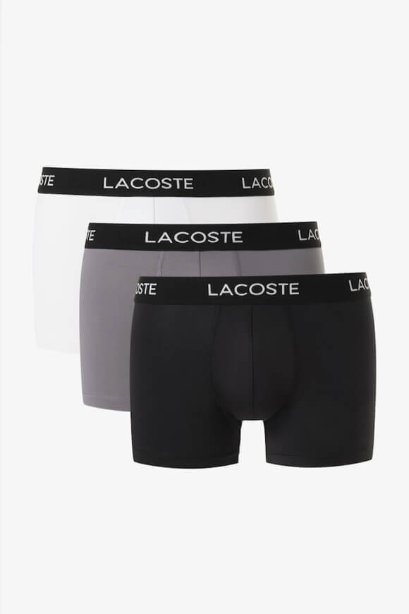 Set of 3 boxers - Black + Lead Grey + White