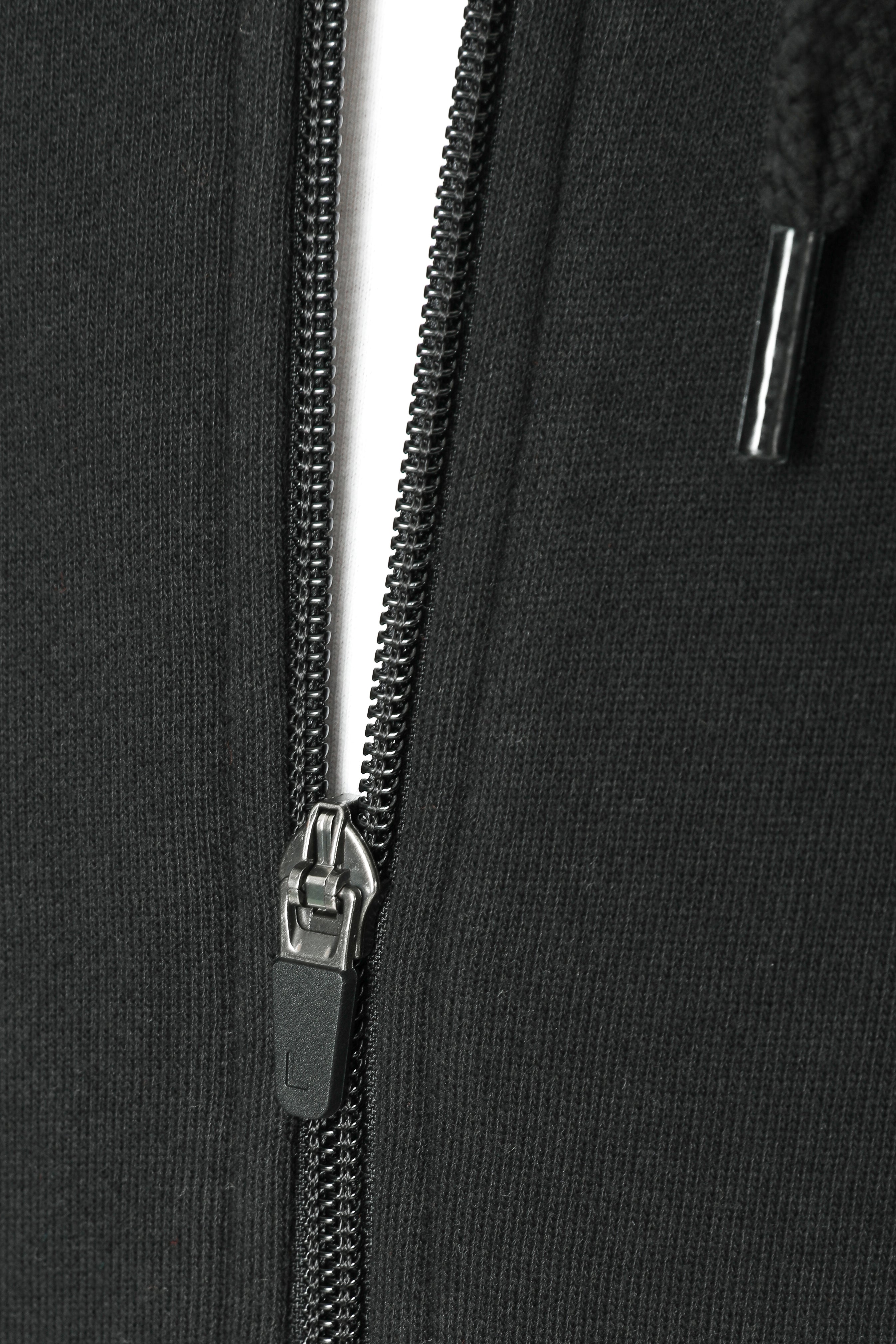 Hooded sweat jacket - Black