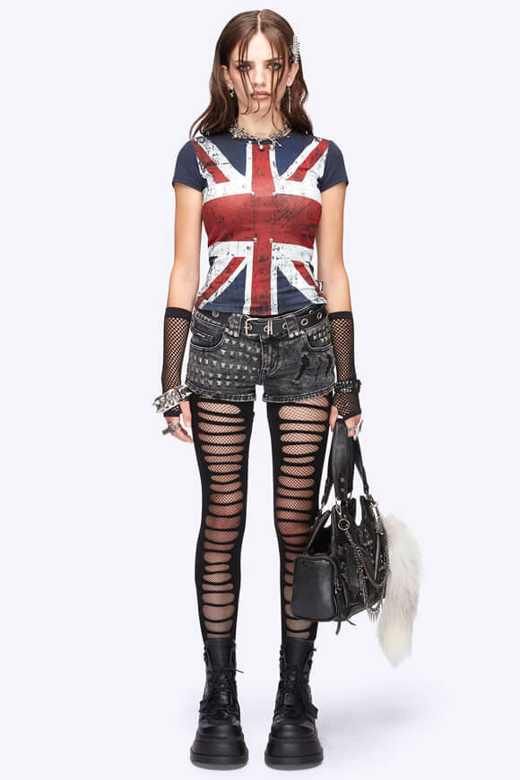 Cut-out Strumpfhose - Black