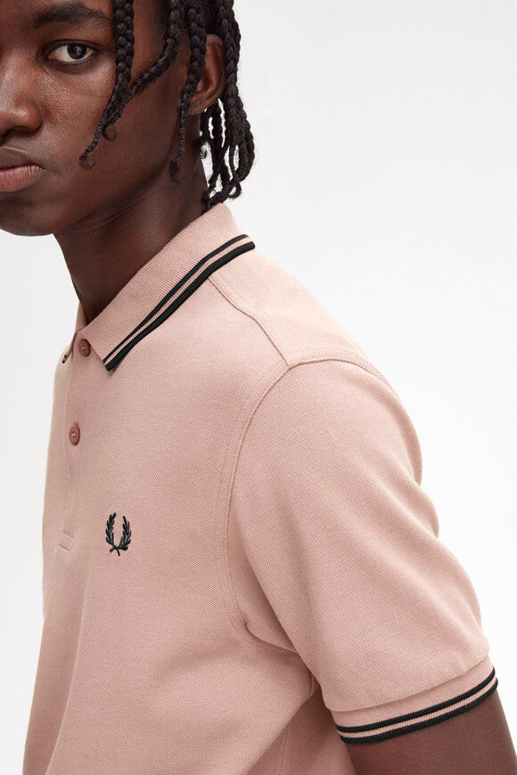 Twin Tipped Poloshirt - Dusty Rose