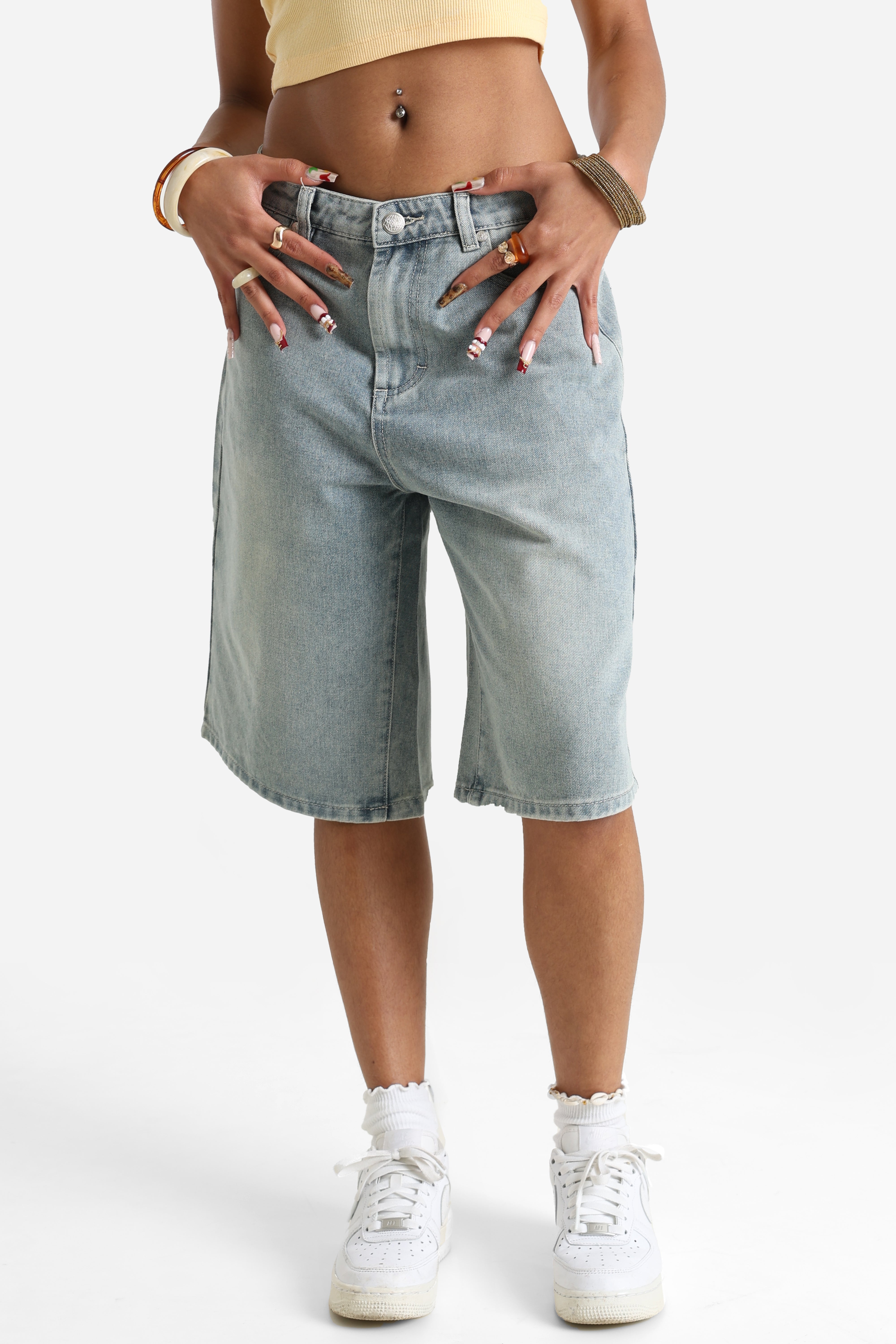 Jeans Bermudashorts - Hellblau Denim