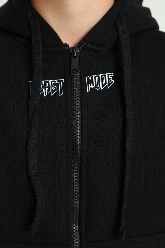 Sweat zippé à capuchon - Noir