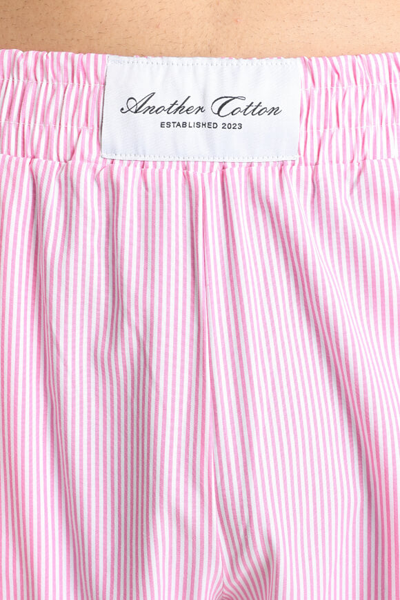 Stoffhose - Pink + White