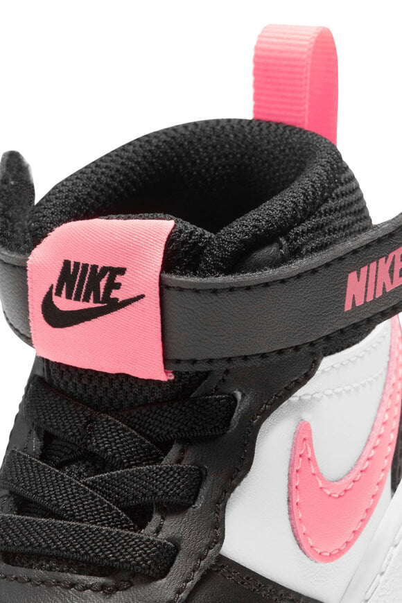 Baskets pour bébés Court Borough 2 - Noir + Sunset Pulse + Blanc