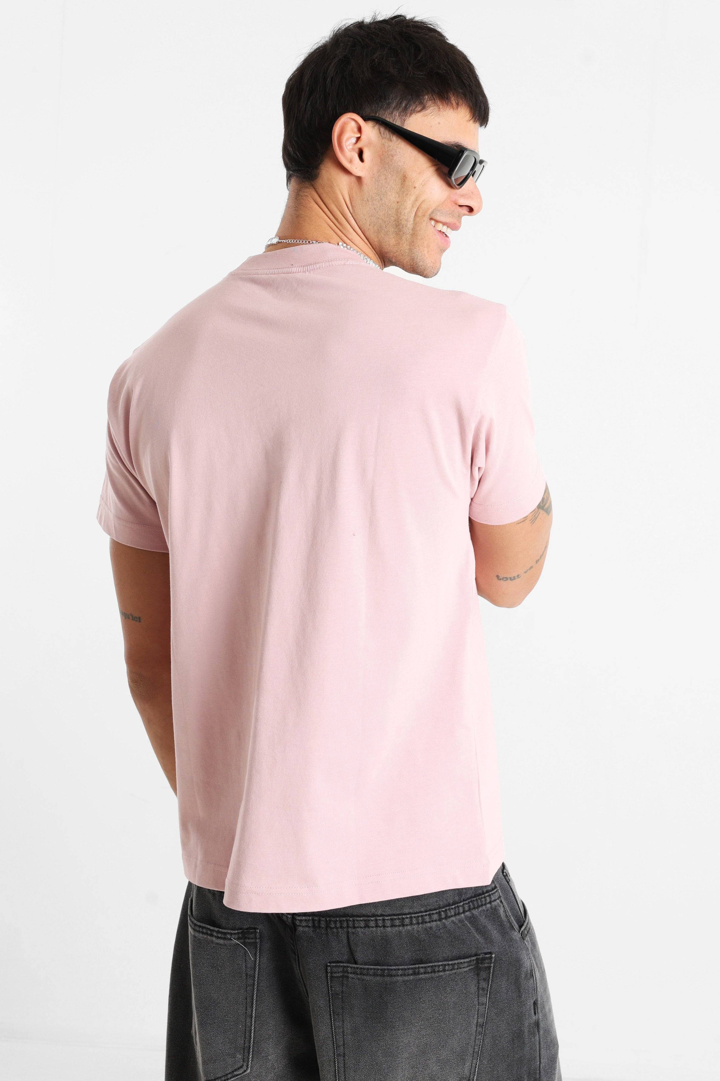 Left Chest T-Shirt - Misty Mauve