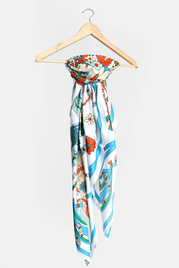 Scialle / Foulard - Bianco + Multicolore