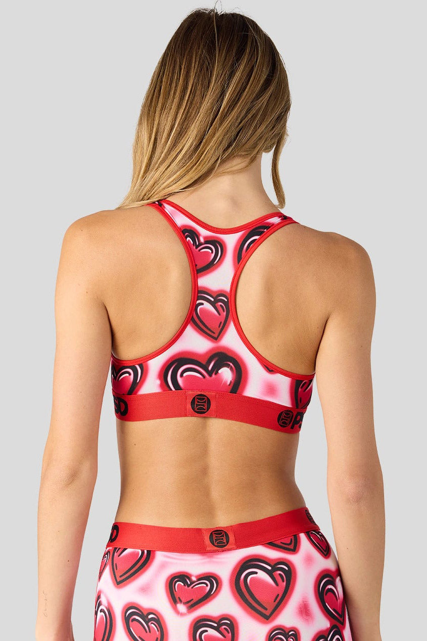 Sport-Bralette - White + Red