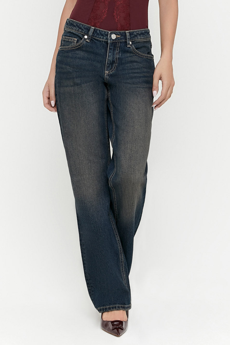 Straight leg jeans - Dark Indigo Wash