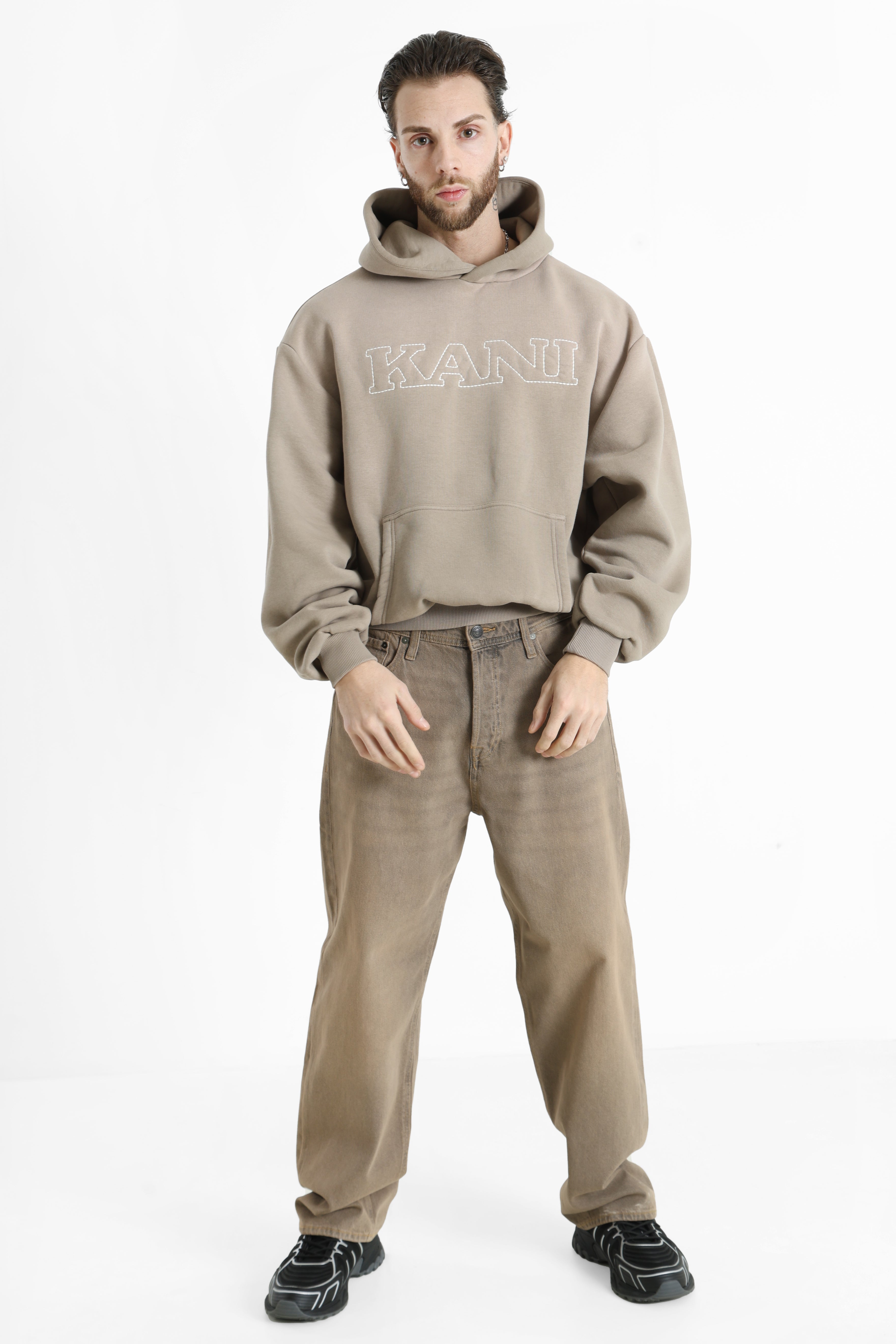 Kapuzensweatshirt - Beige