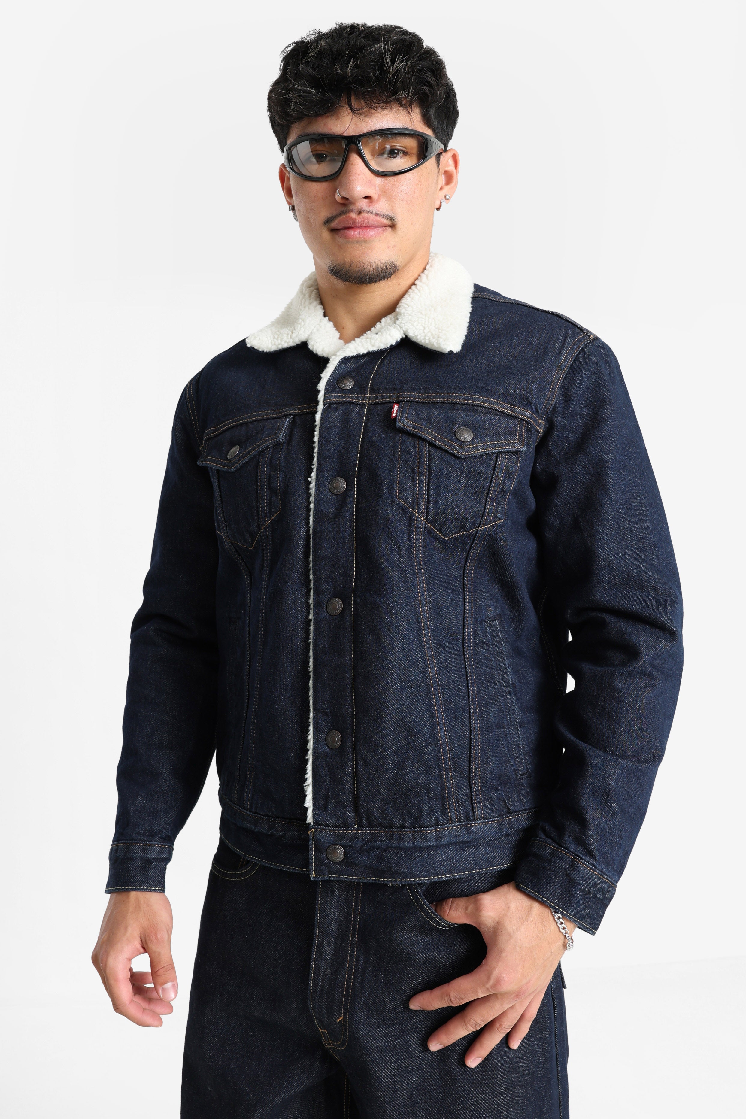 Type 3 Sherpa Trucker - Dark Wash