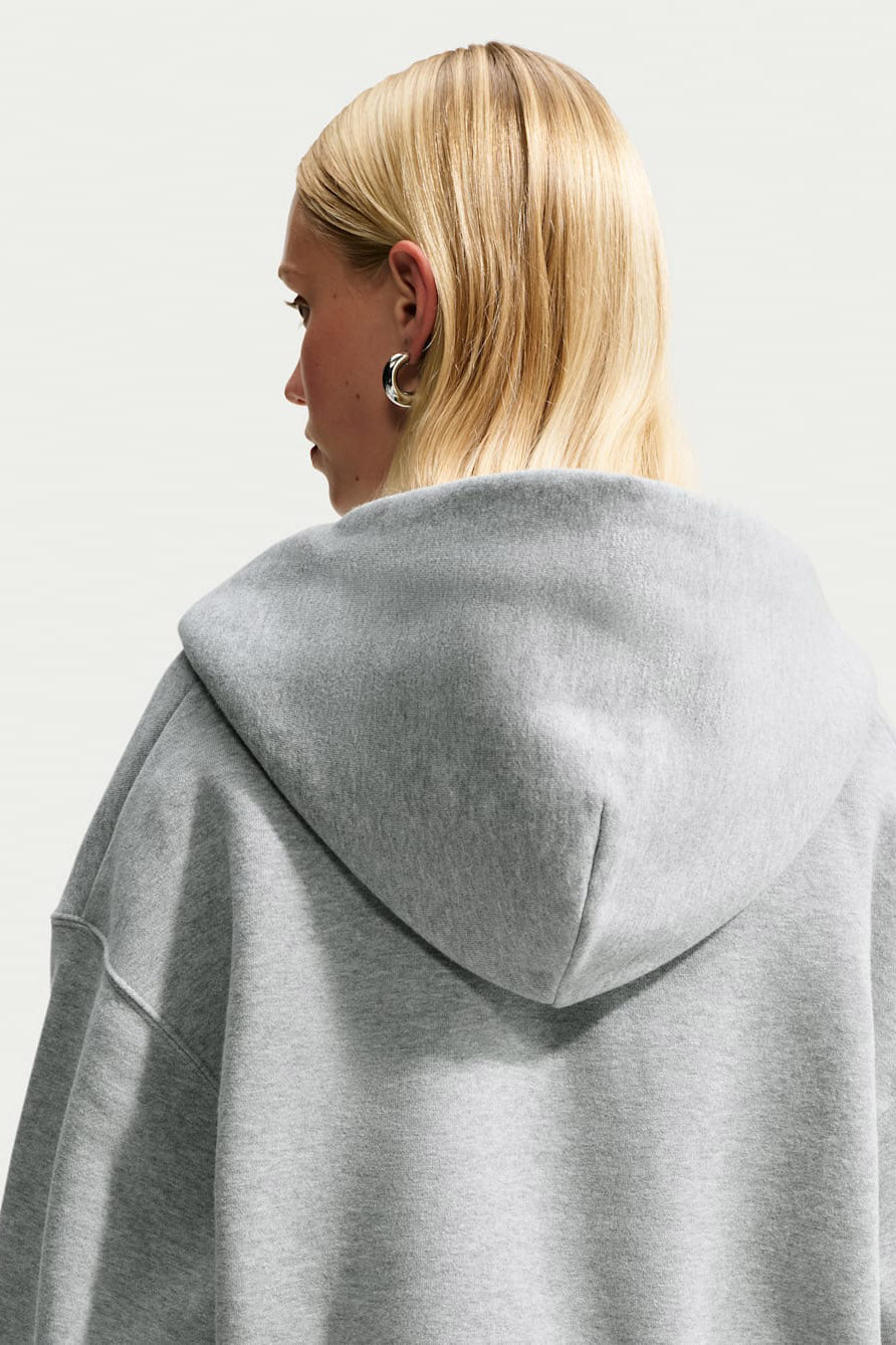 Loose zip-up hoodie sweatshirt - Dark Grey Heather