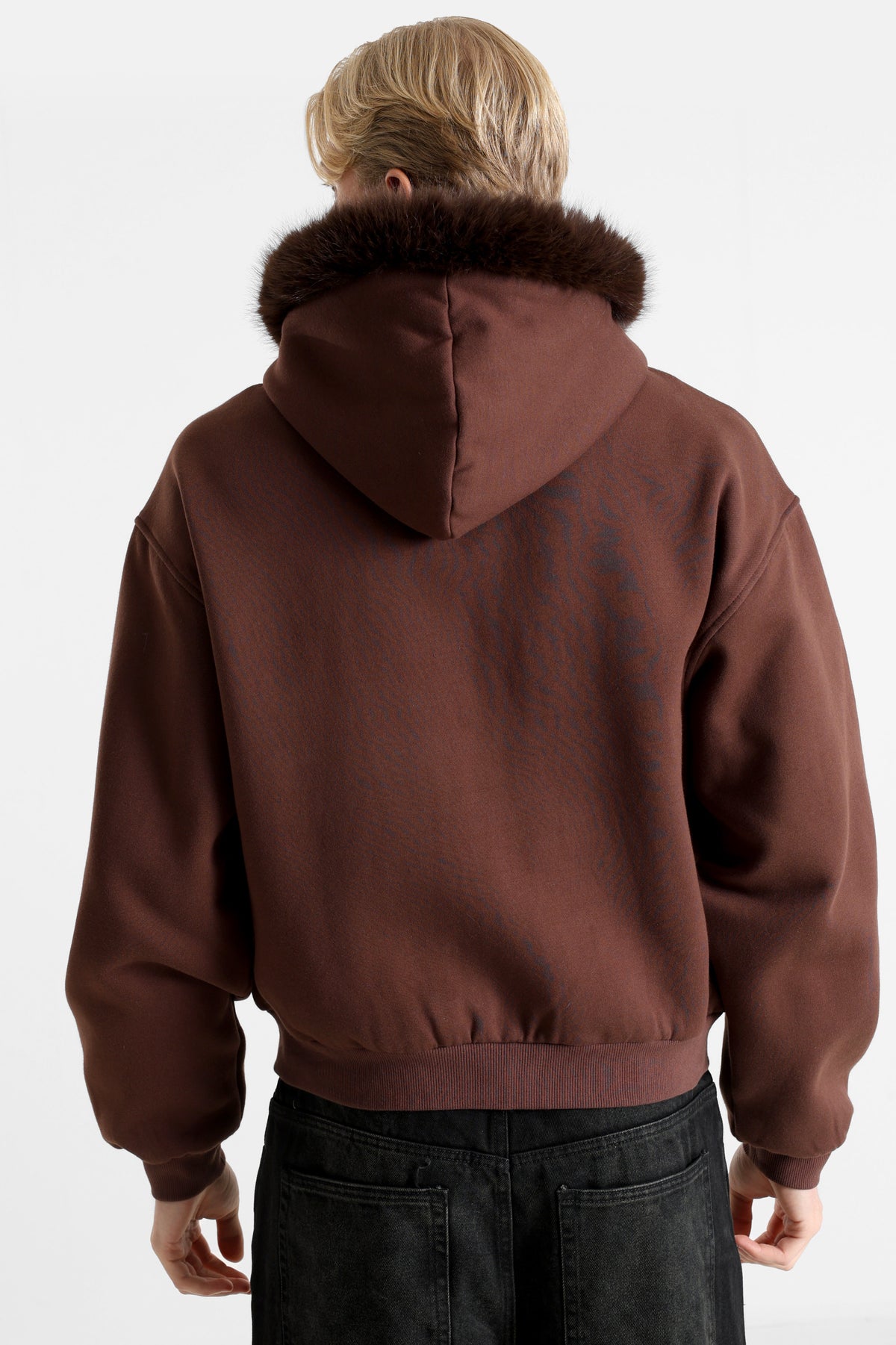 Kapuzensweatjacke - Braun + Rosa