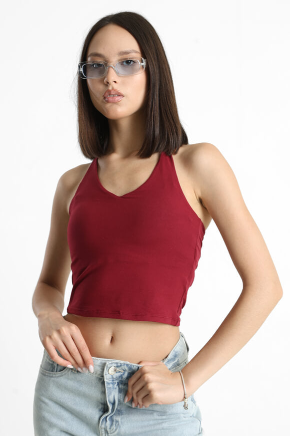Crop Top dos nu - Bordeaux