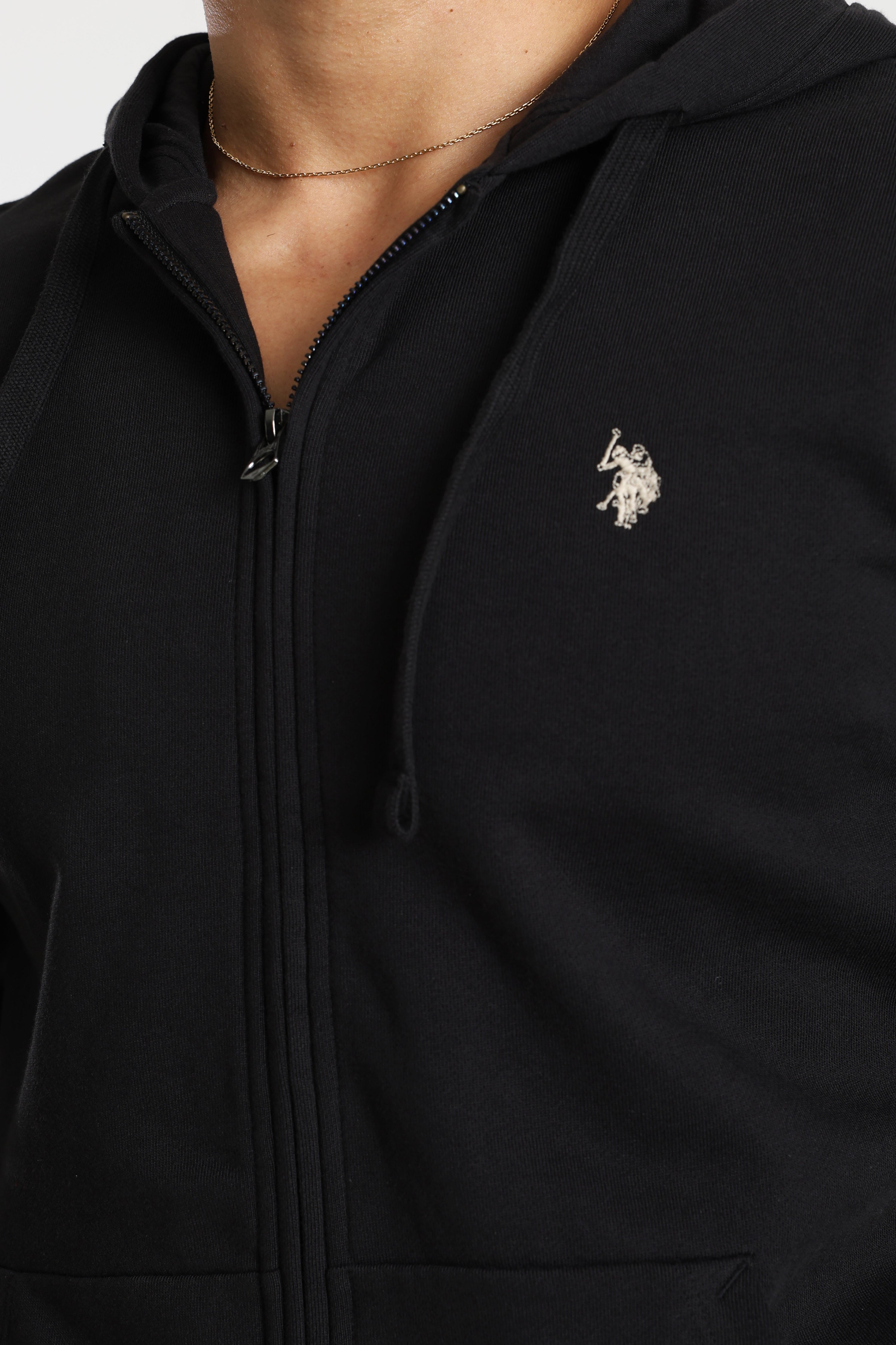 Luke zipped hoodie sweatshirt - Black