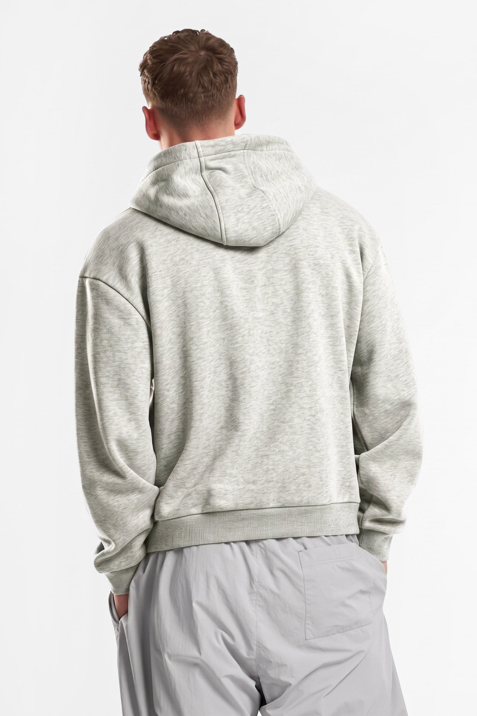 Felpa con cappuccio soffice - Light Grey Heather