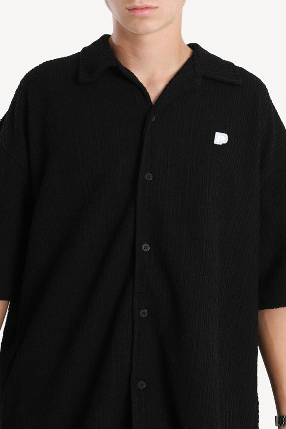 Strukturiertes Hemd - Black
