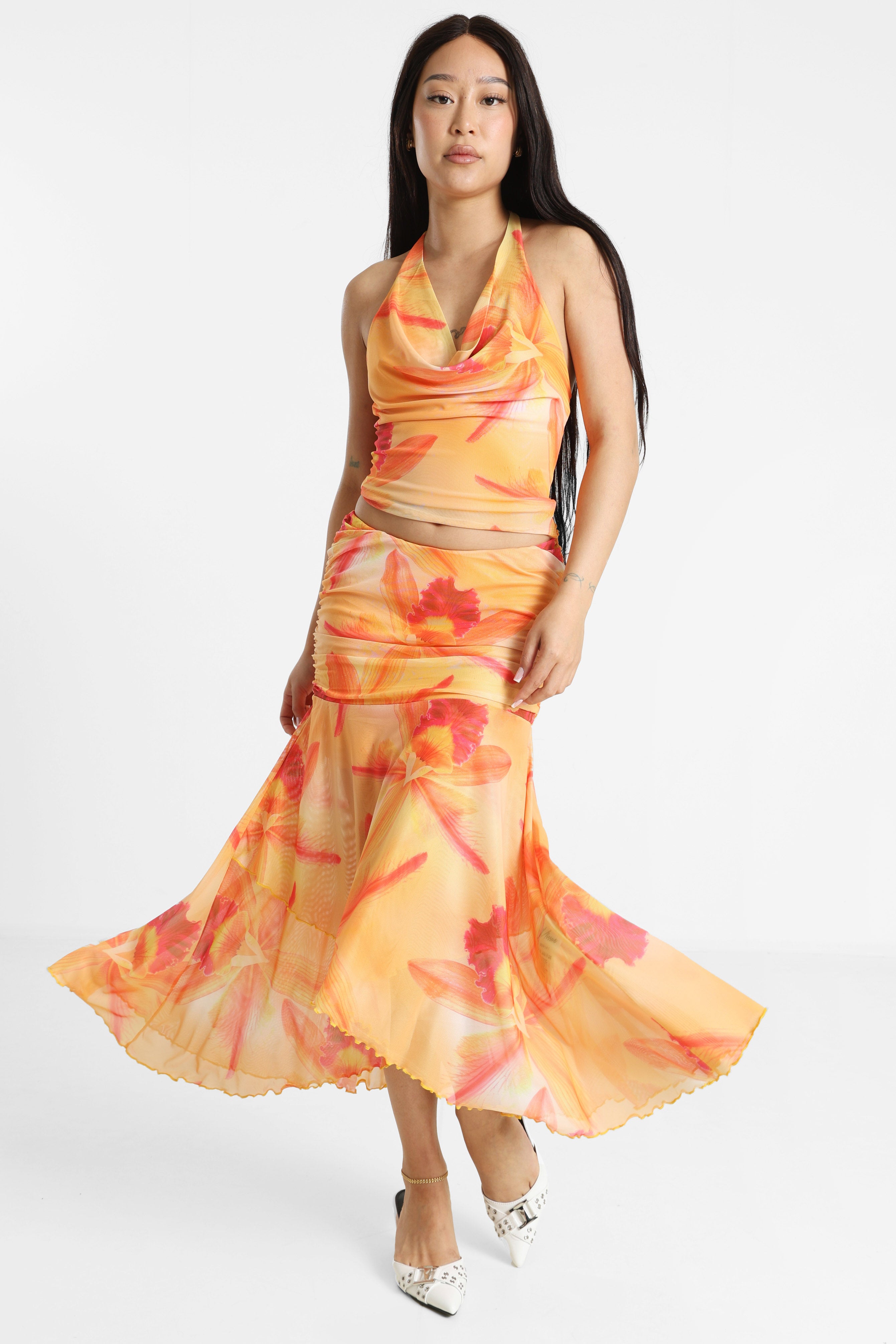 Mesh Midirock - Orange