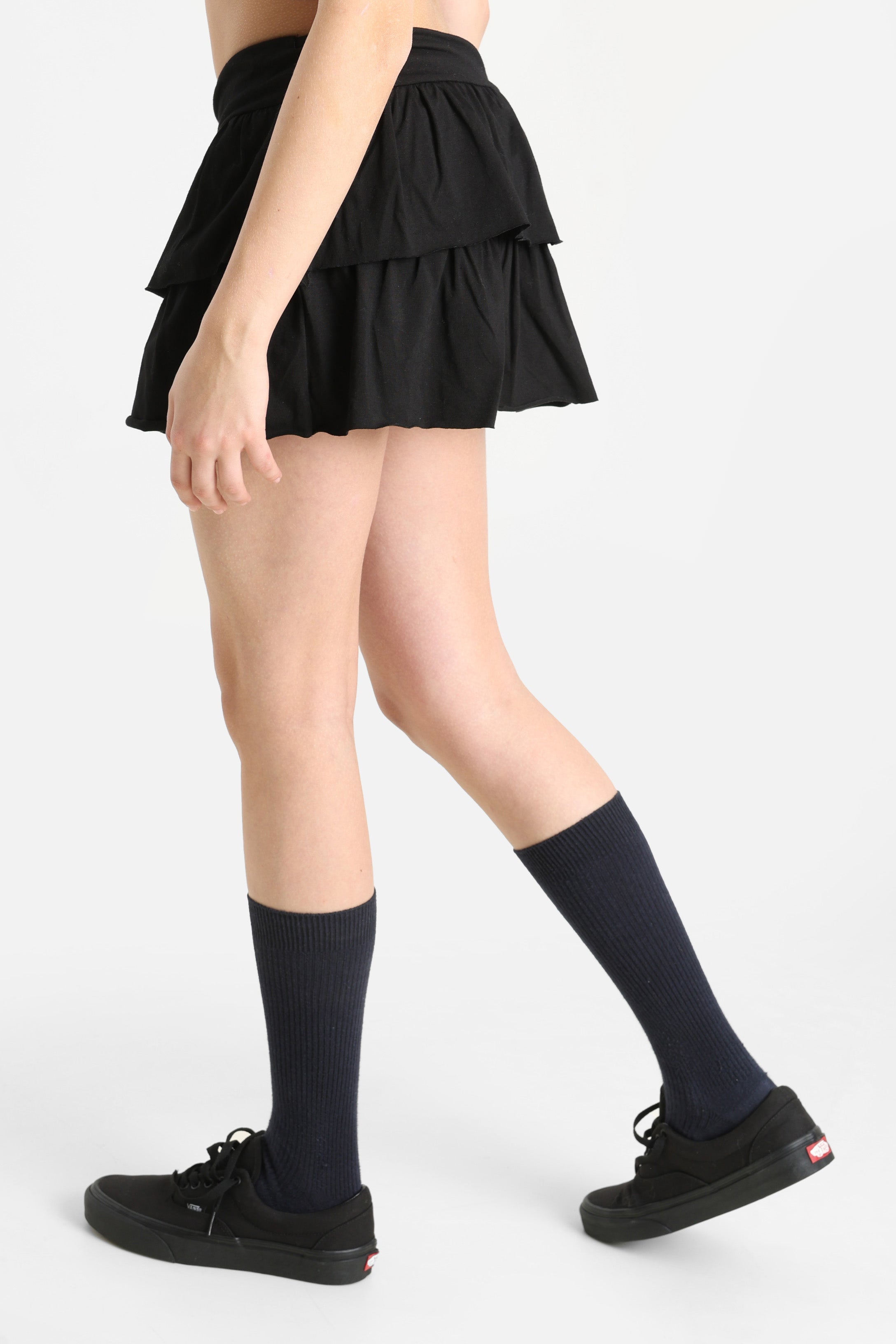 Minirock mit Innenshorts - Schwarz