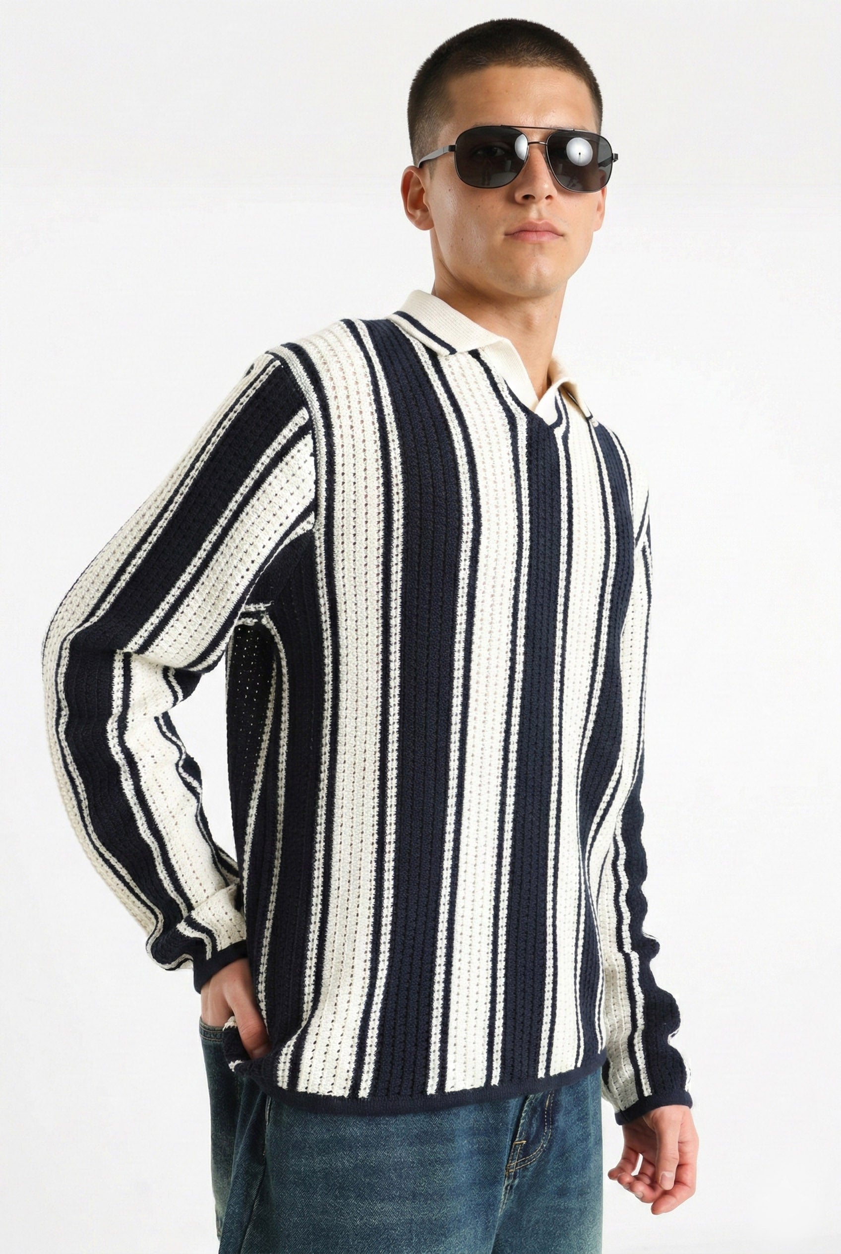 Strickpullover - Sky Captain + Sea Salt