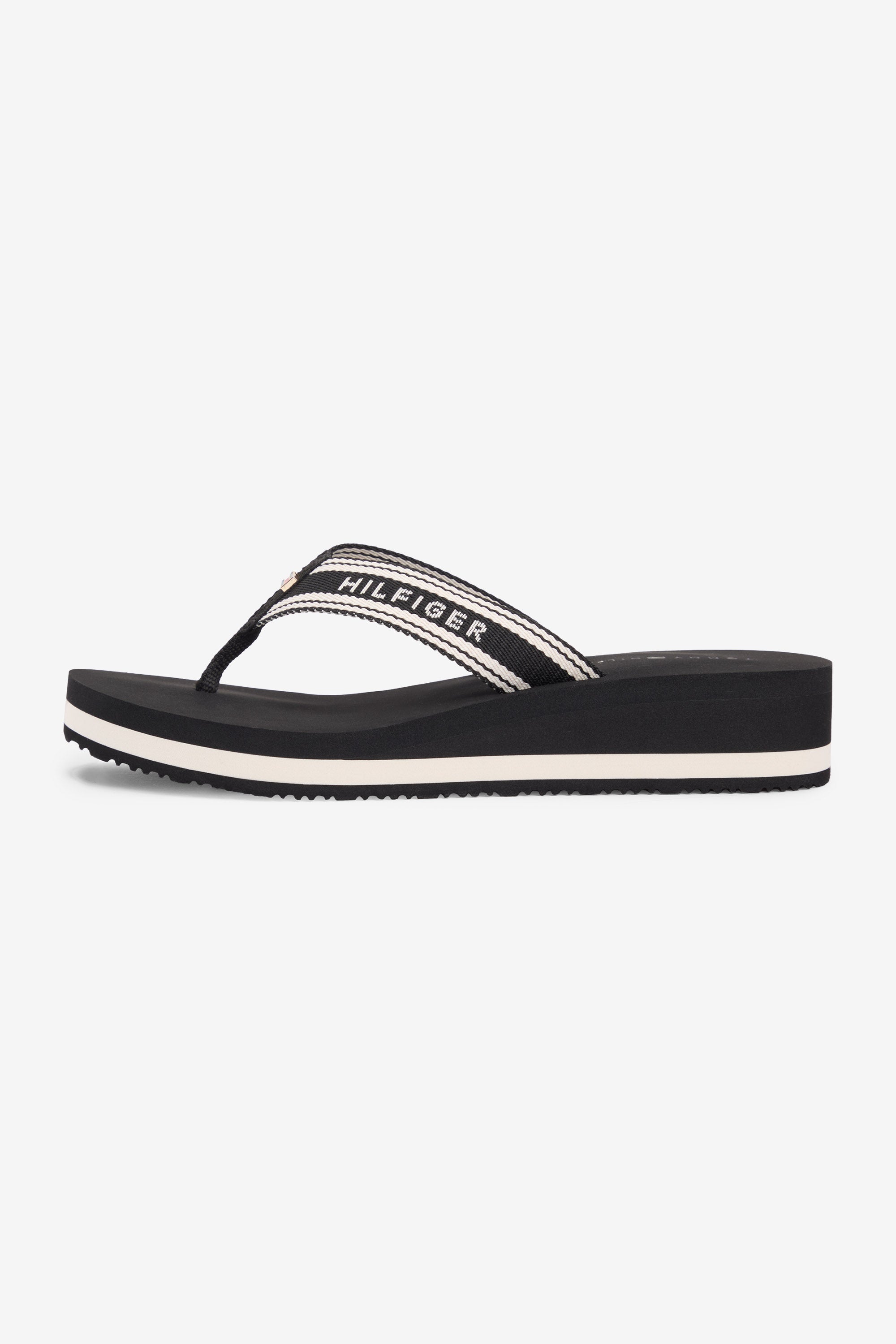 Flip Flops mit Keilabsatz - Black