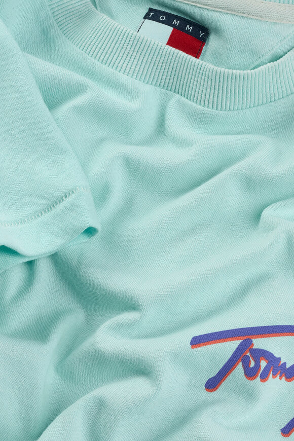 T-shirt ampia con stampa sbiadita - Spring Mint